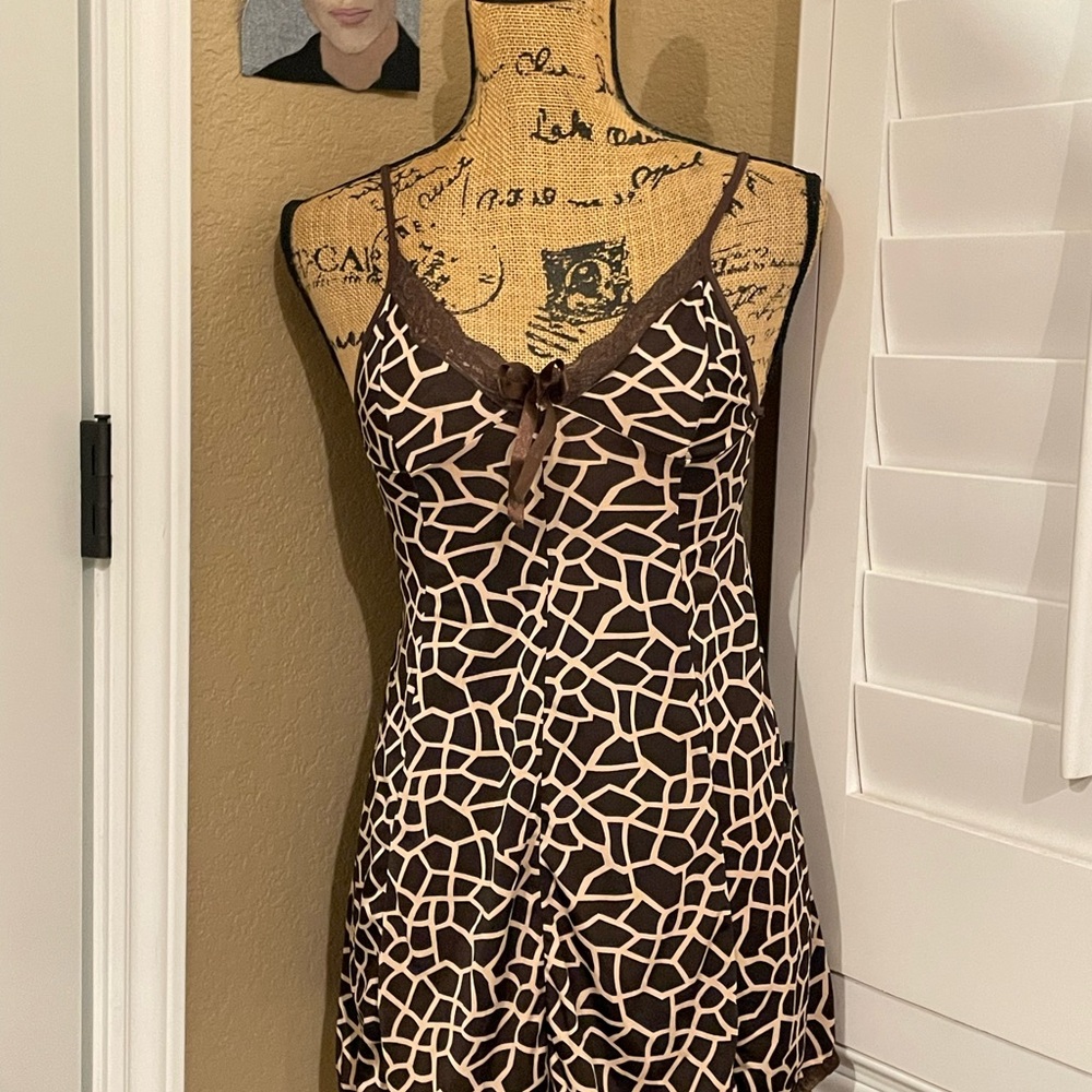 Chic Brown and Cream Chemise
